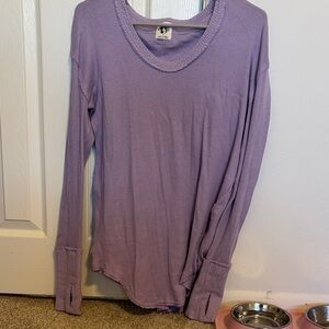 We The Free Lavender Long Sleeve Top